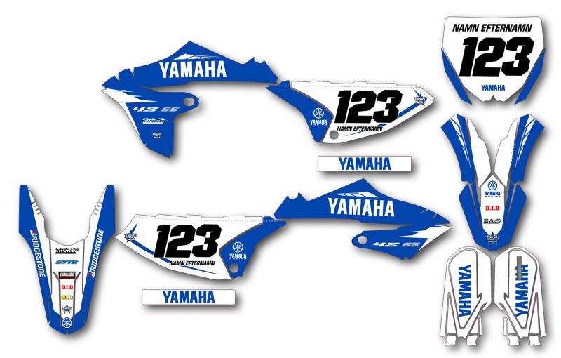 Yamaha komplett dekalkit anpassat till valfri modell. Minimalistic