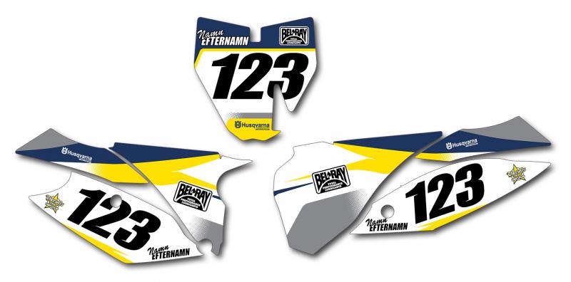 Nr-kit TC 85 2014-15 Blue, Yellow & Light Greys
