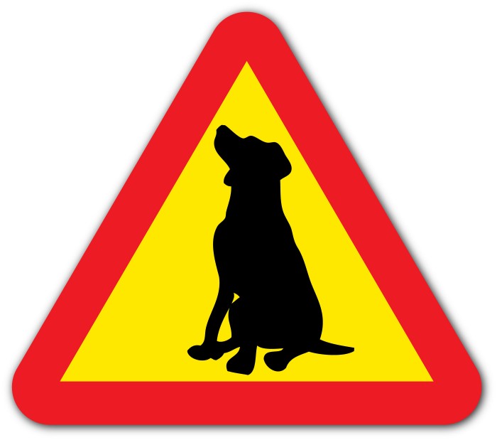  Varningsdekal hund