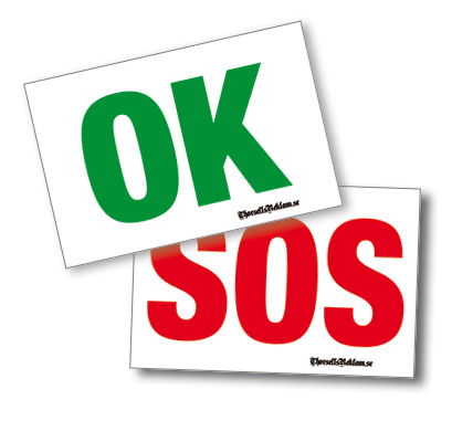 SOS/OKey-skylt