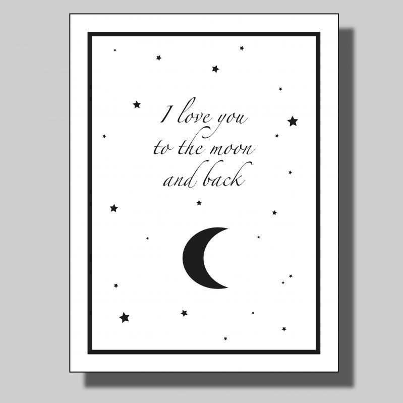 I love you to the moon... Poster
