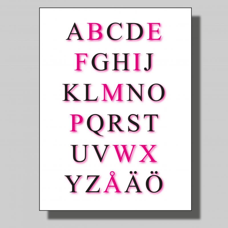 Alfabet rosa... Poster