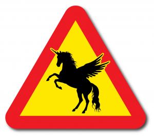 Varningsskylt enhörning / Pegasus 2