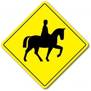 Varningsskylt häst 2