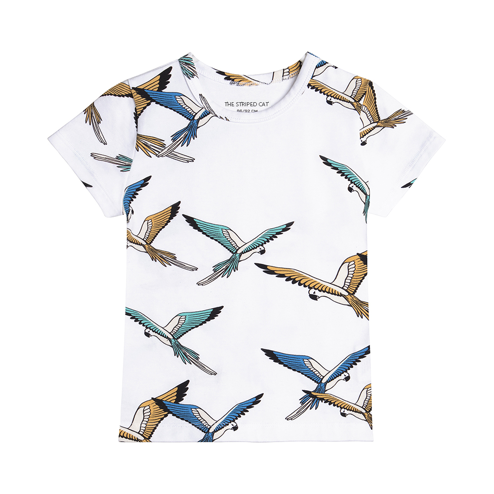 Juno SS T-shirt birds AOP