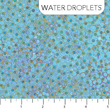 Shimmer Water Droplets Deep Blue Sea