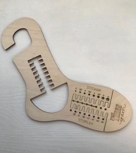 Justerbar sockblockare av björkfaner strl 36-45