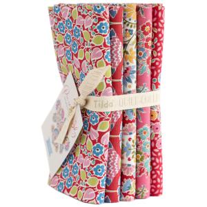 Tilda Pie in the sky Fat Quarter Bundle Red/Pink