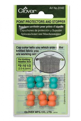 Clover Maskstoppare Stickskydd till stickor 2-6,5 mm 6 st