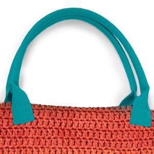Väskhandtag av bomull grönturkos