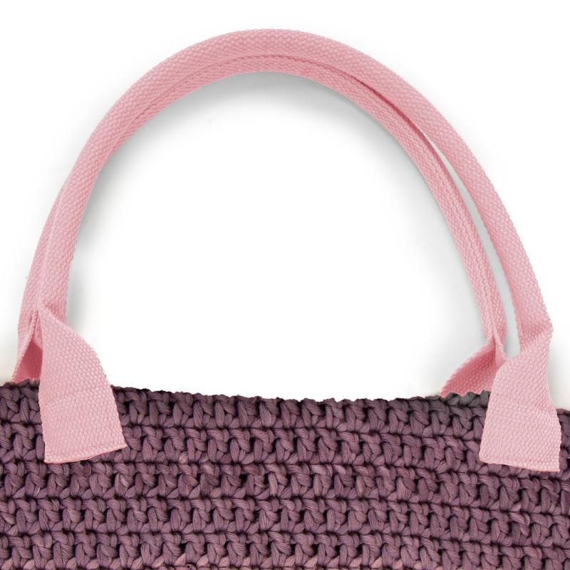 Väskhandtag av bomull rosa