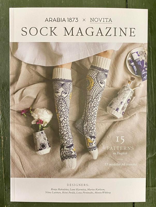 Arabia x Novita sock magazine på engelska och svenska