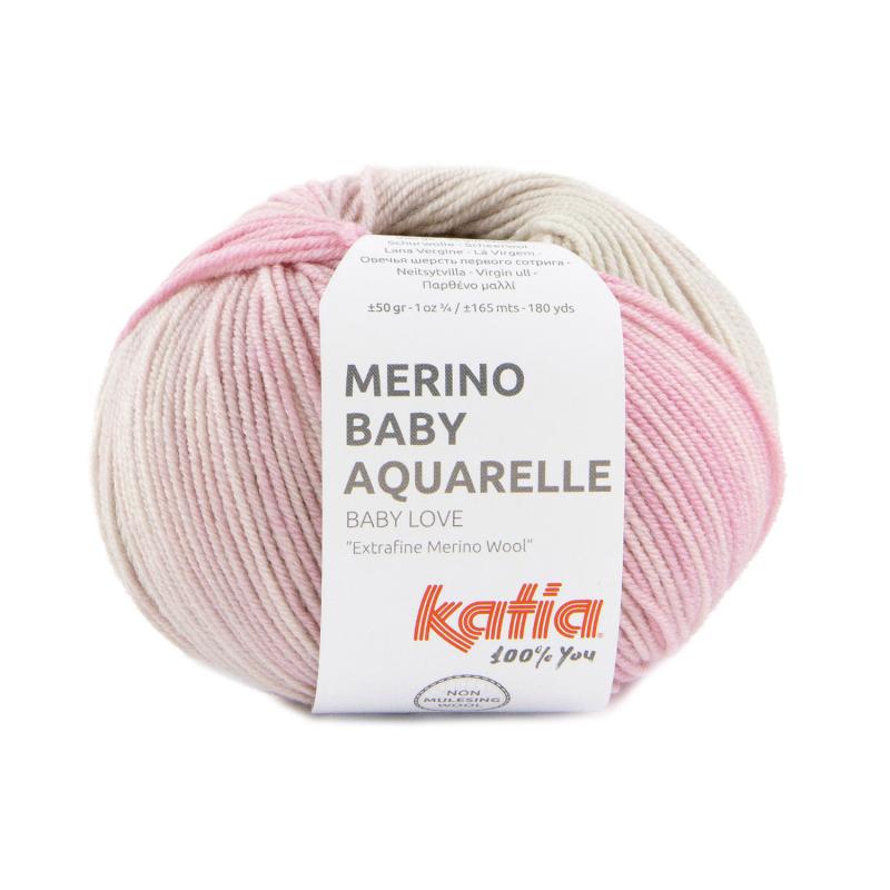 Merino Baby Aquarelle 356 grå-beige-rosa