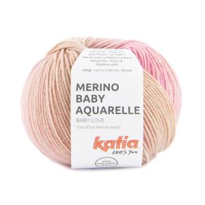 Merino Baby Aquarelle 357 beige-himmelblå-rosa