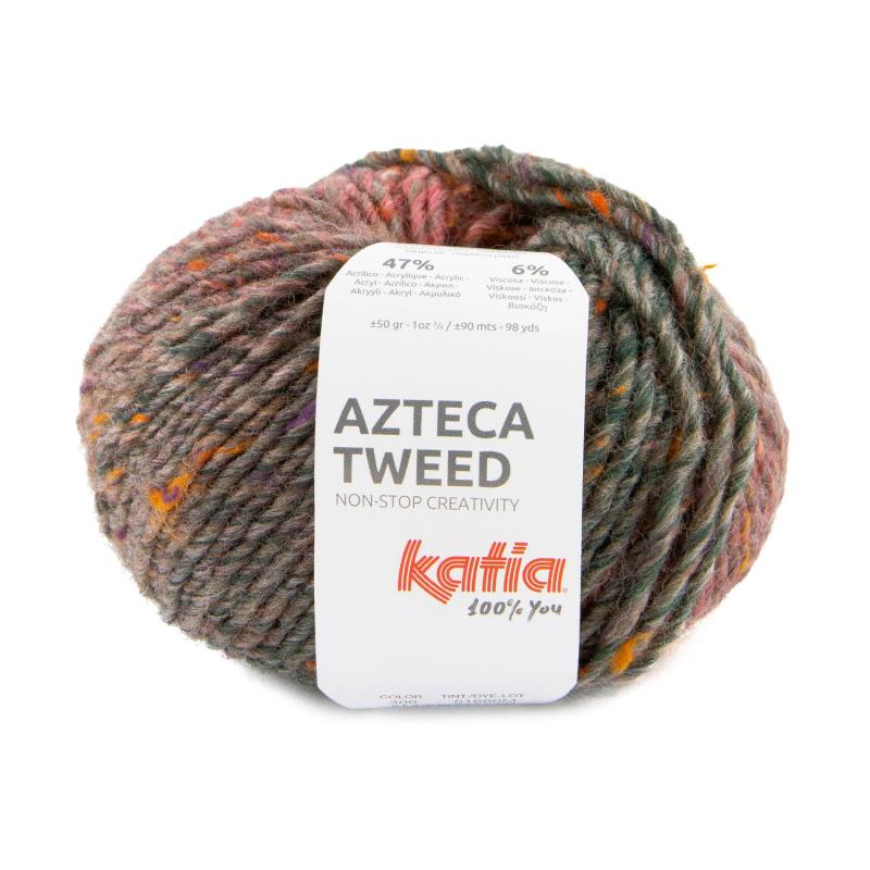 Azteca Tweed 300 korall-grön-brun