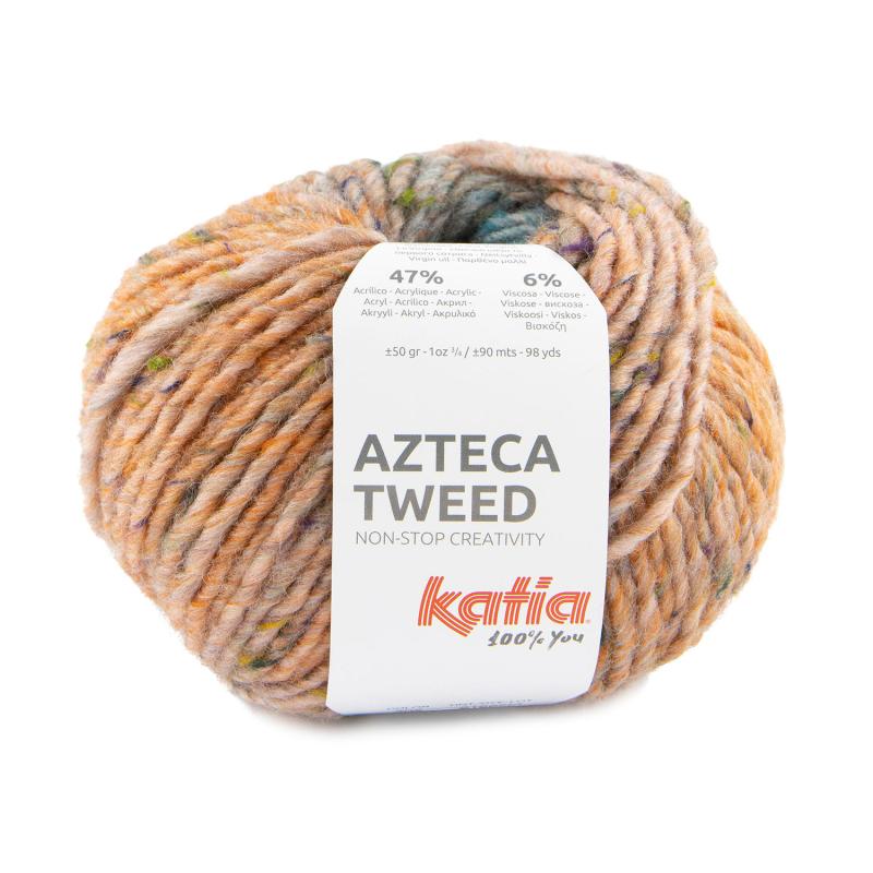 Azteca Tweed 302 rosa-orange-blågrön