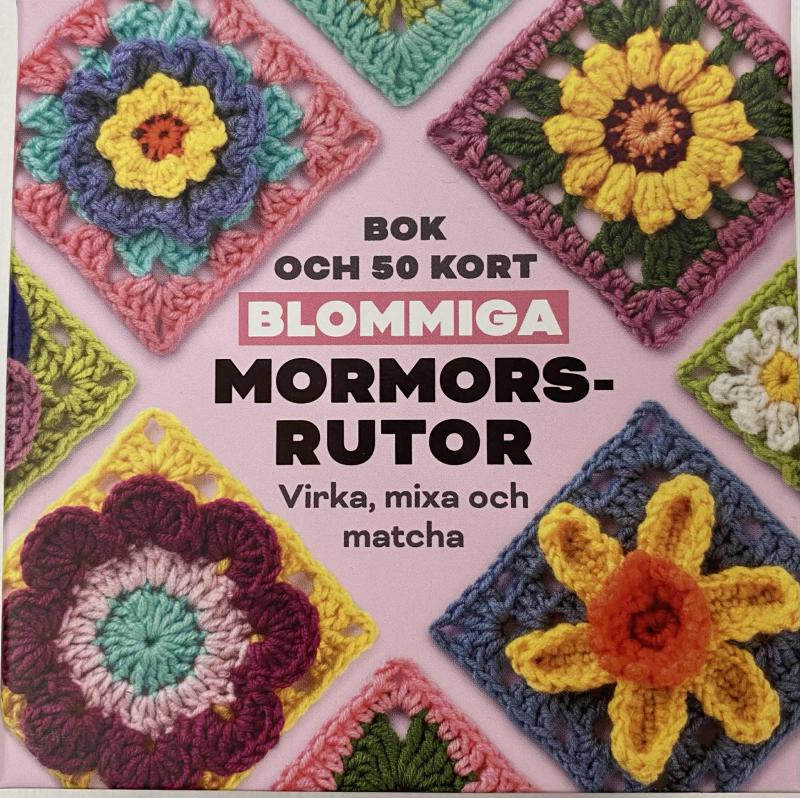 Blommiga mormorsrutor med häfte och 50 kort