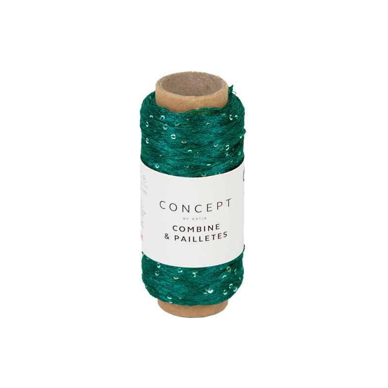 Combine & Paillettes 57 smaragd