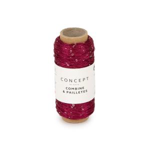 Combine & Paillettes 61 burgund