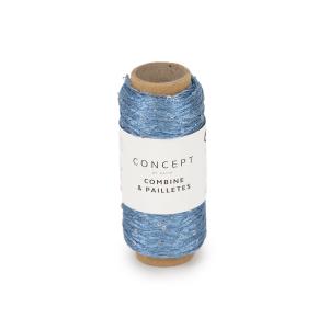 Combine & Paillettes 63 mellanblå
