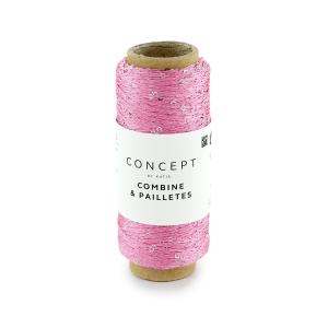 Combine & Paillettes 64 mellanrosa