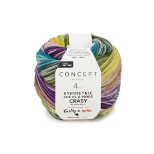 Symmetric socks & more Crasy 104 lila-okra-grön-turkos