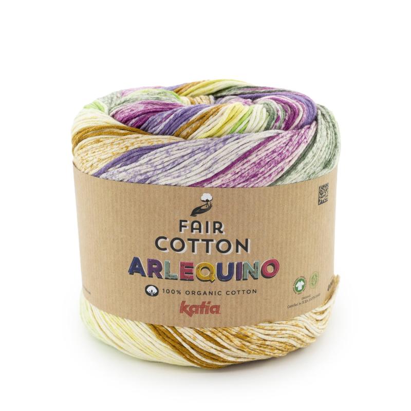 Fair Cotton Arlequino 251 okra-grön-svarta vinbär