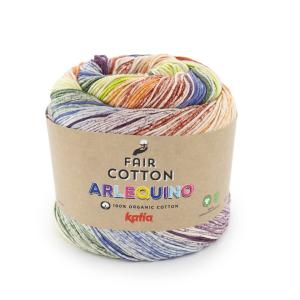 Fair Cotton Arlequino 252 svartavinbär-orange-grön