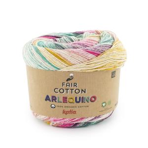 Fair Cotton Arlequino 253 okra-rosa-petrol