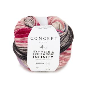 Symmetric socks & more Infinity 91 brun-fuschia-svarta vinbär