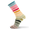 Symmetric socks & more Infinity 94 brun-grön-gul-röd-turkos
