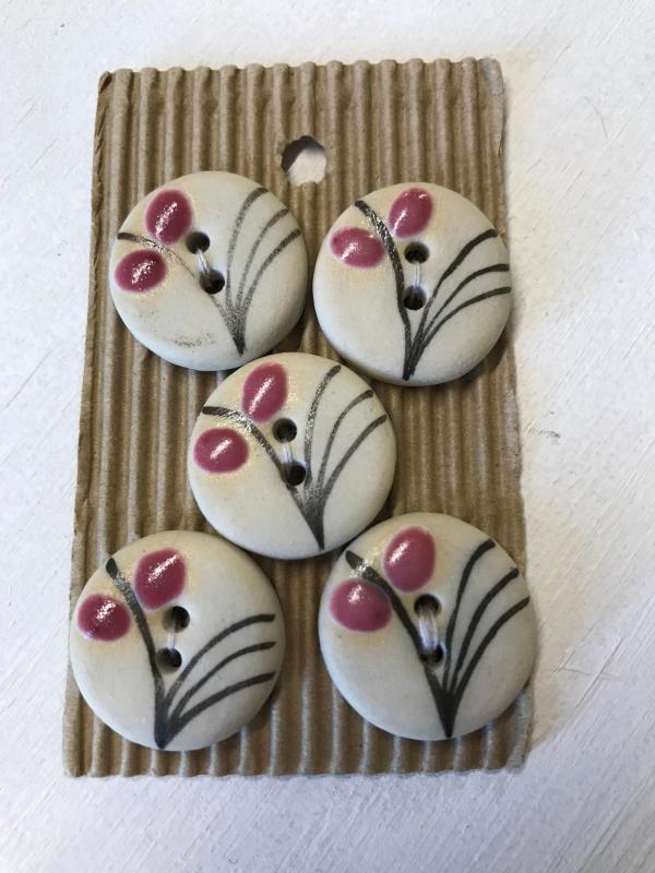Incomparable Buttons rosa blommor