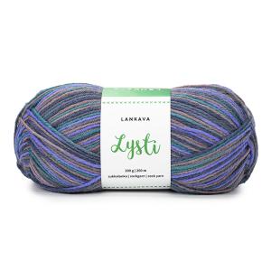 Lysti sockgarn print 6221 blåsippa