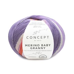 Merino Baby Granny  500 lila-rosa-grå