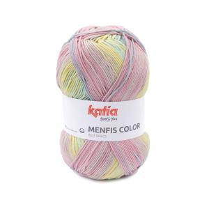 Menfis Color 119 pastell gul-blå-rosa