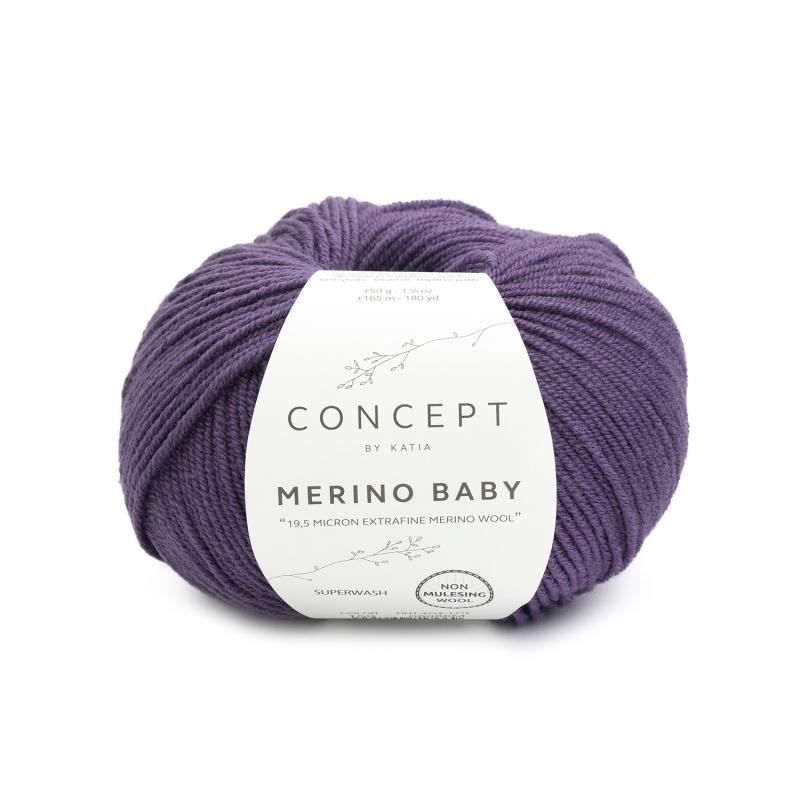 Merino Baby 159 mörklila