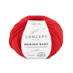 Merino Baby 4 klar röd