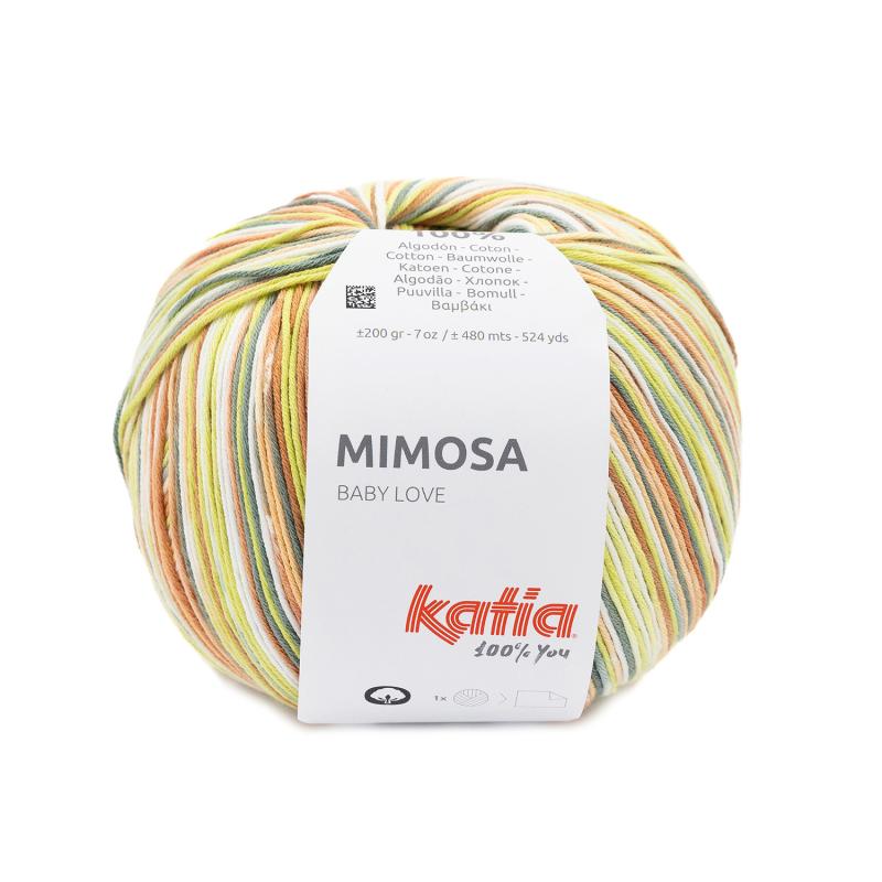 Mimosa 309 ljusgrön-laxrosa-koppar