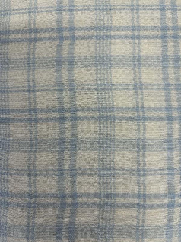 Muslin Tartan 9 himmelblå