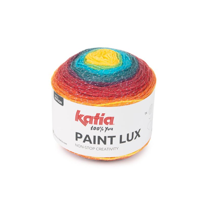 Utgår * Paint Lux 65 röd-gul-turkos-glitter