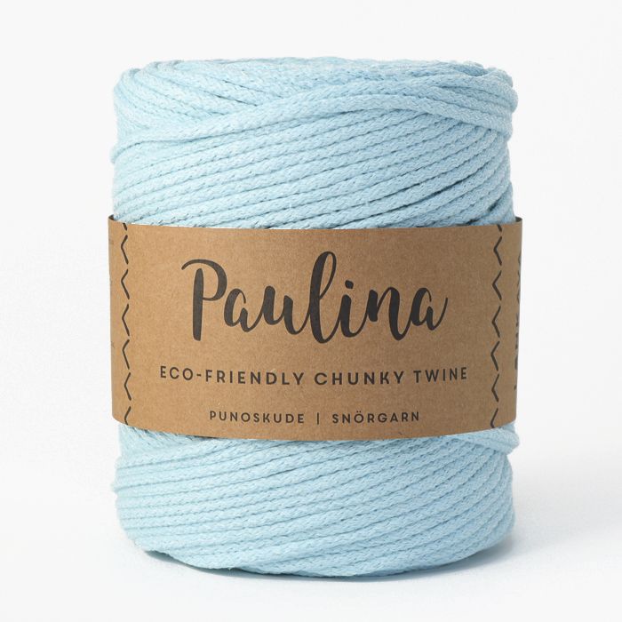 Paulina snörgarn isblå