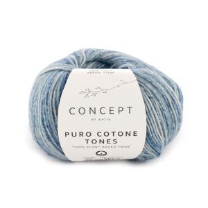 Puro Cotone Tones 100 blåmelerad