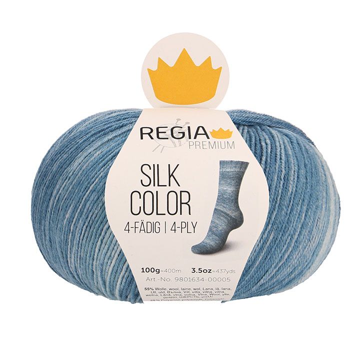 Regia Premium Silk Color 4ply teal