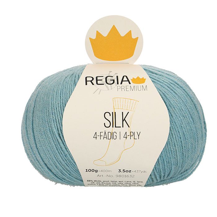 Regia Premium Silk 4ply pastel turkos