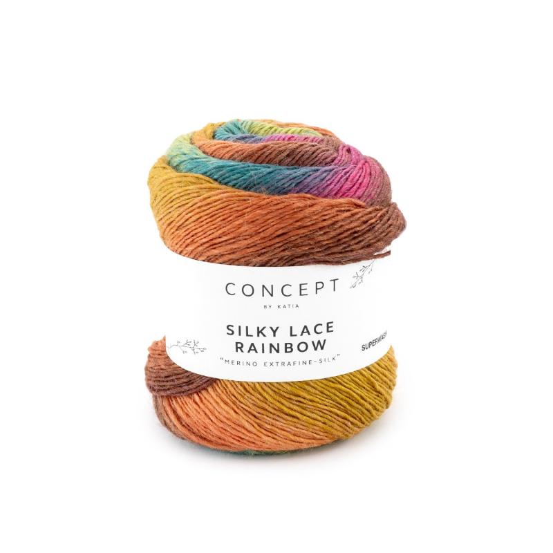 Silky Lace Rainbow 301 brun-grön-orange