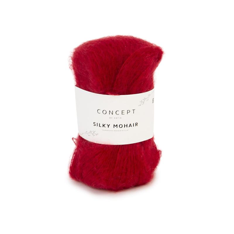 Silky Mohair 112 karminröd