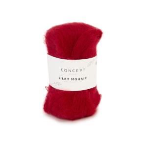 Silky Mohair 112 karminröd