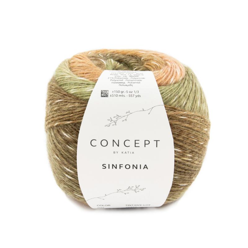 REA * Sinfonia 203 grönbrun-korall-grön