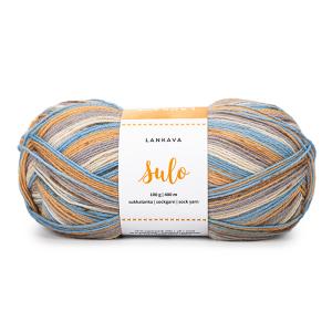 Sulo sockgarn print 1000 sandstrand