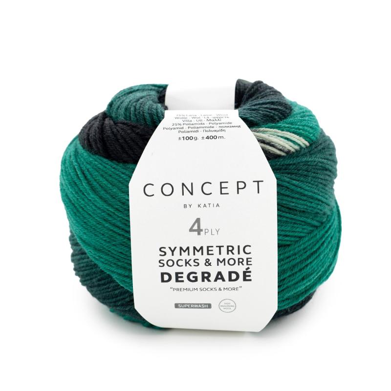 Symmetric socks & more Degrade 55 smaragdgrön-svart